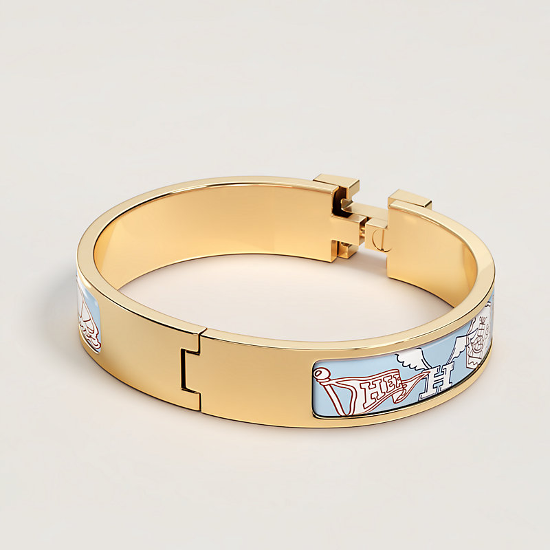 エナメルブレスレット 《クリックH/カルト・ポスタル》 | Hermès